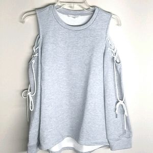 SUGAR+LIPS Mattie  Cold Shoulder Top,size S